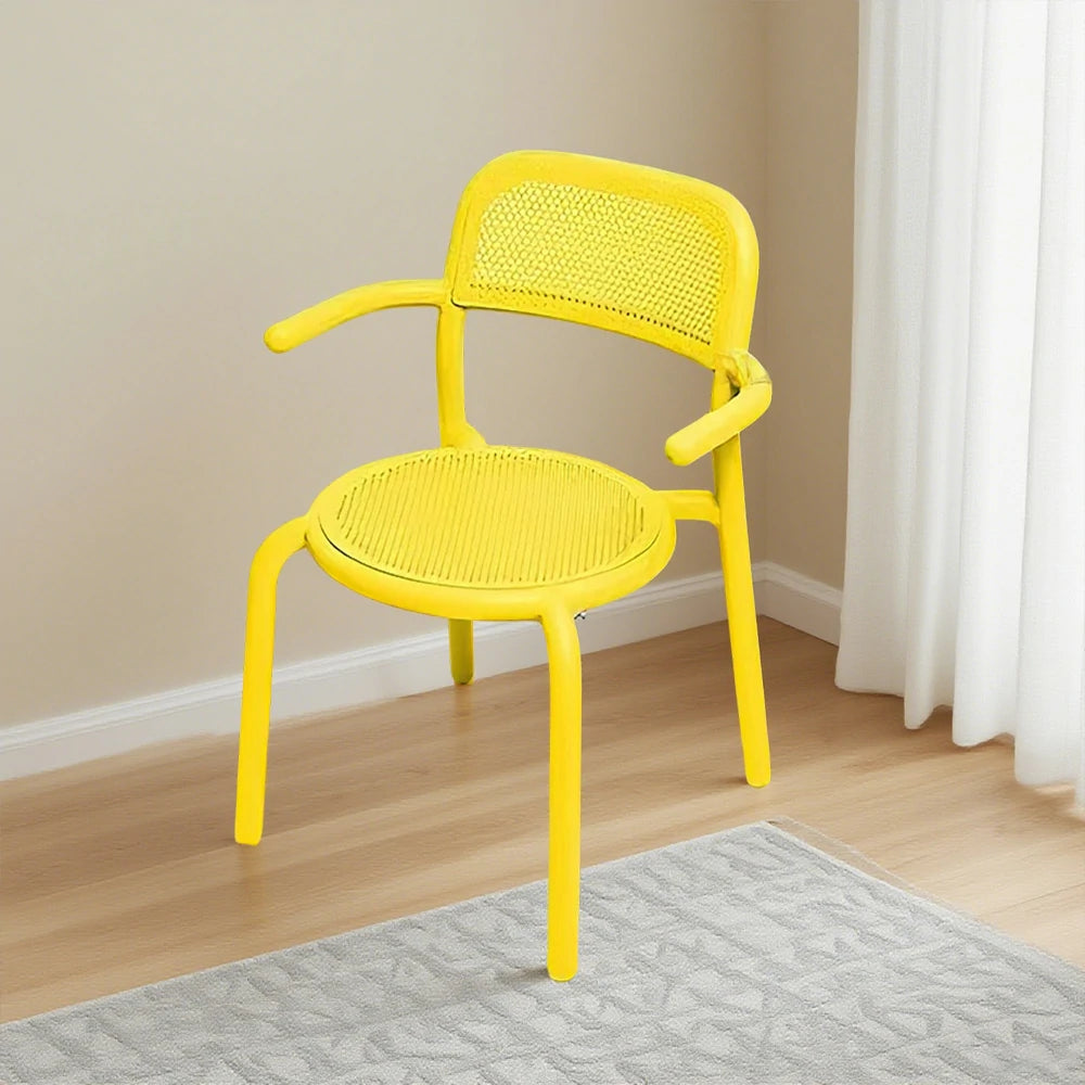 SOLARA Outdoor Aluminum Alloy Furniture Set - Durable Rust-Resistant Table, Chair & Sofa - Yellow