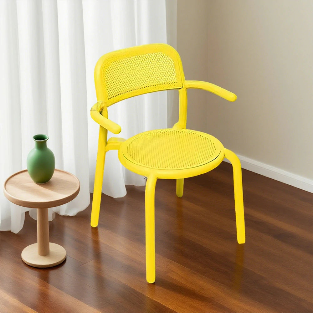 SOLARA Outdoor Aluminum Alloy Furniture Set - Durable Rust-Resistant Table, Chair & Sofa - Yellow