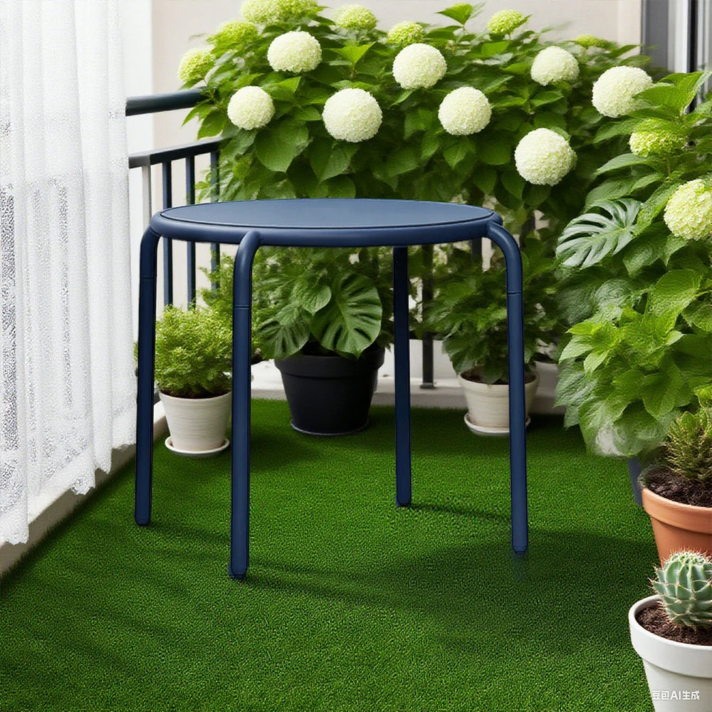 SOLARA Outdoor Aluminum Alloy Furniture Set - Durable Rust-Resistant Table & Sofa - Blue