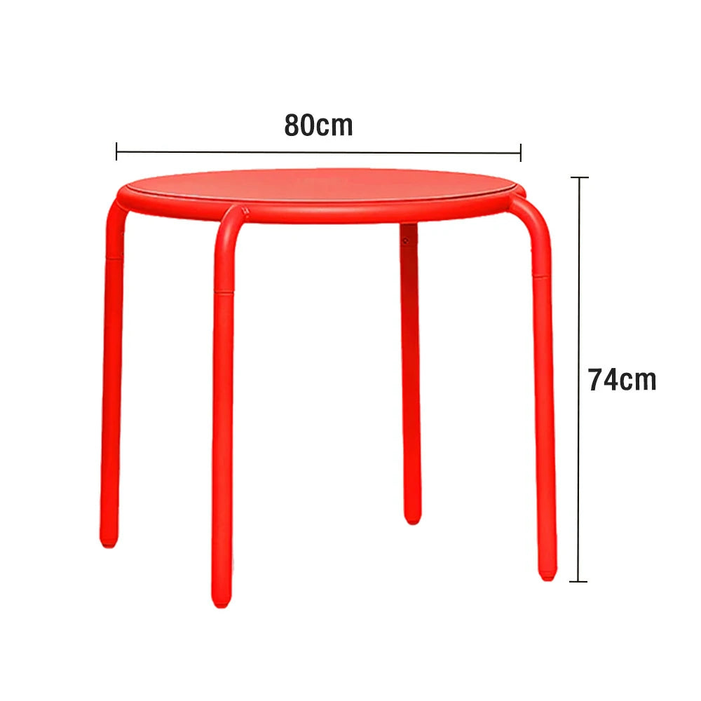 SOLARA Outdoor Aluminum Alloy Furniture Set with Durable Table, Chair & Sofa - Red