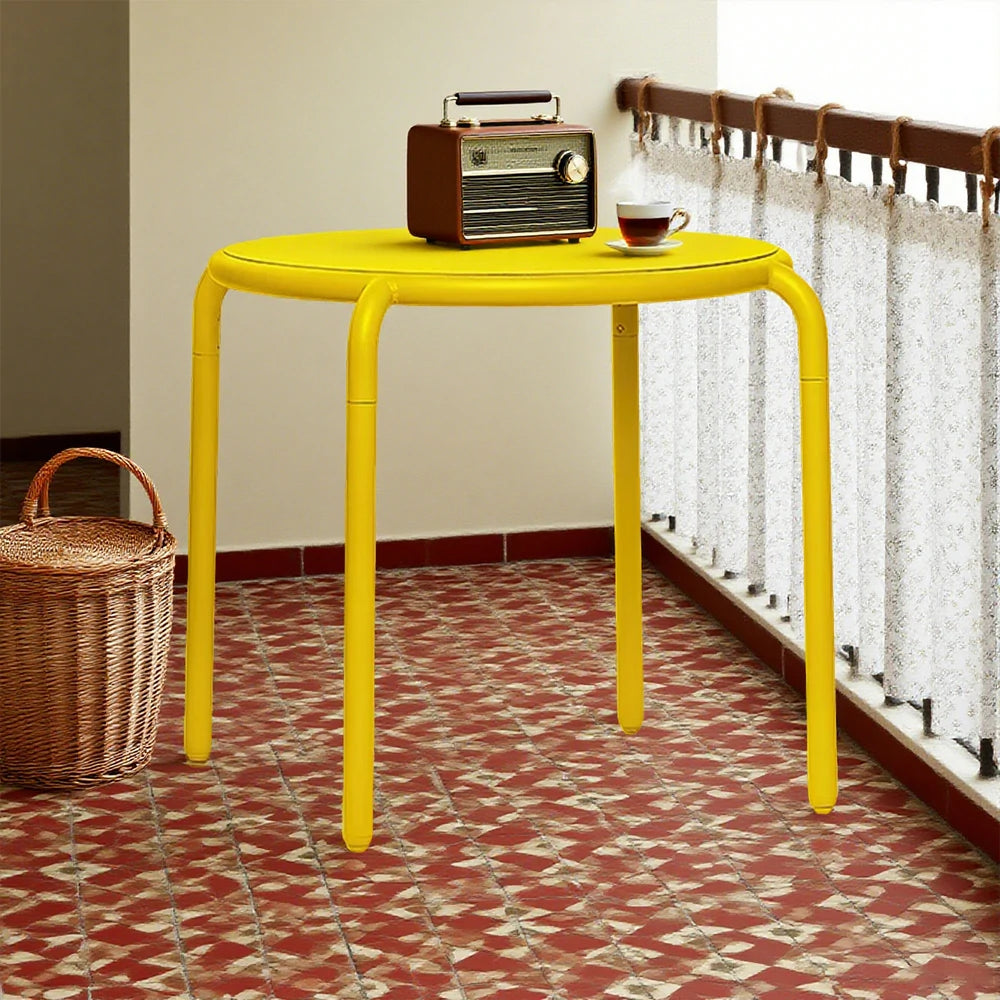 SOLARA Outdoor Aluminum Alloy Furniture Set - Durable Rust-Resistant Table, Chair & Sofa - Yellow