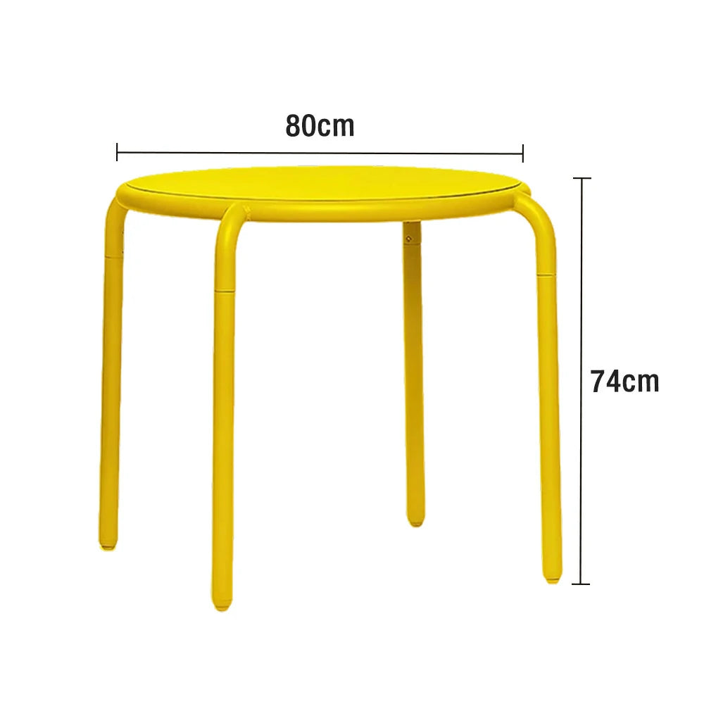 SOLARA Outdoor Aluminum Alloy Furniture Set - Durable Rust-Resistant Table, Chair & Sofa - Yellow