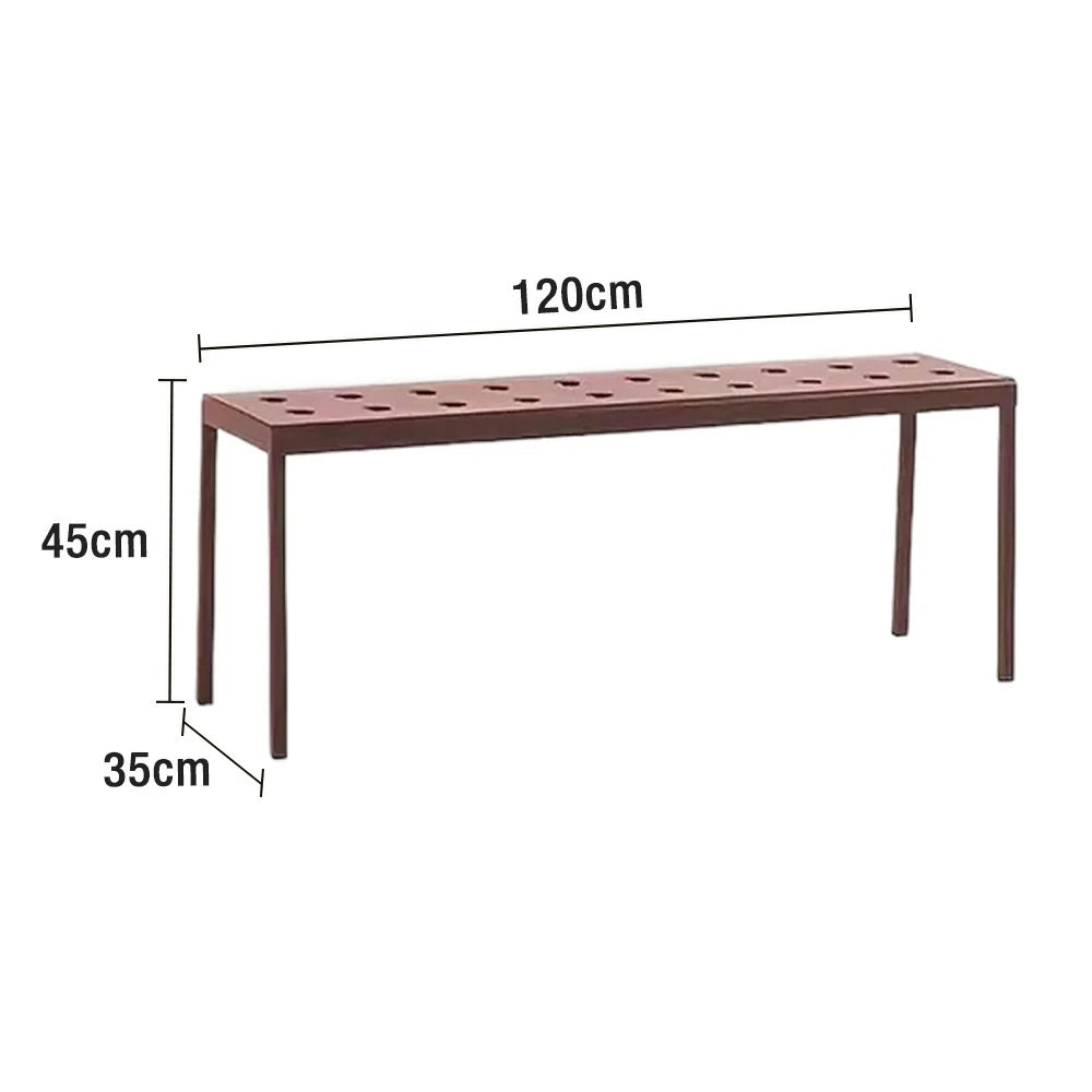 SOLARA Outdoor Aluminum Furniture Set - Weather-Resistant Table, Bench, Chair & Sofa - Red