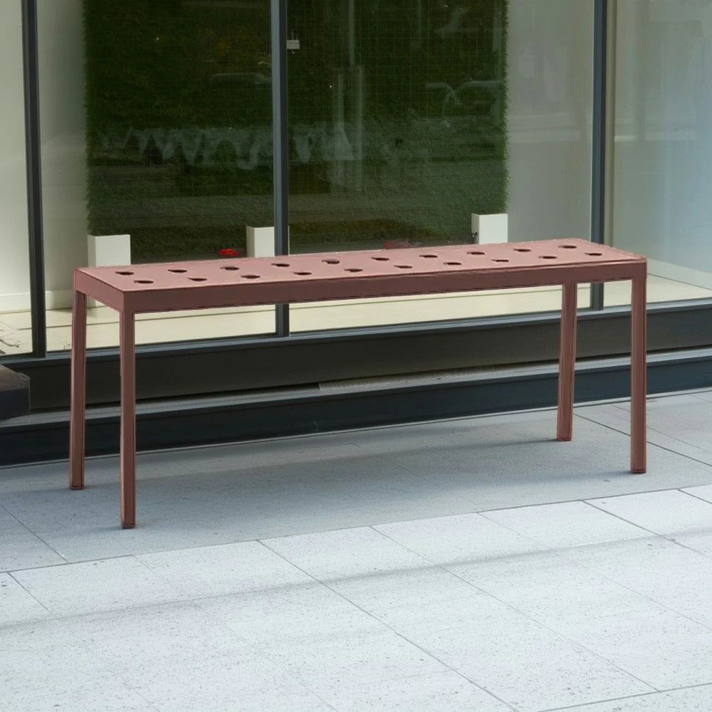 SOLARA Outdoor Aluminum Furniture Set - Weather-Resistant Table, Bench, Chair & Sofa - Red