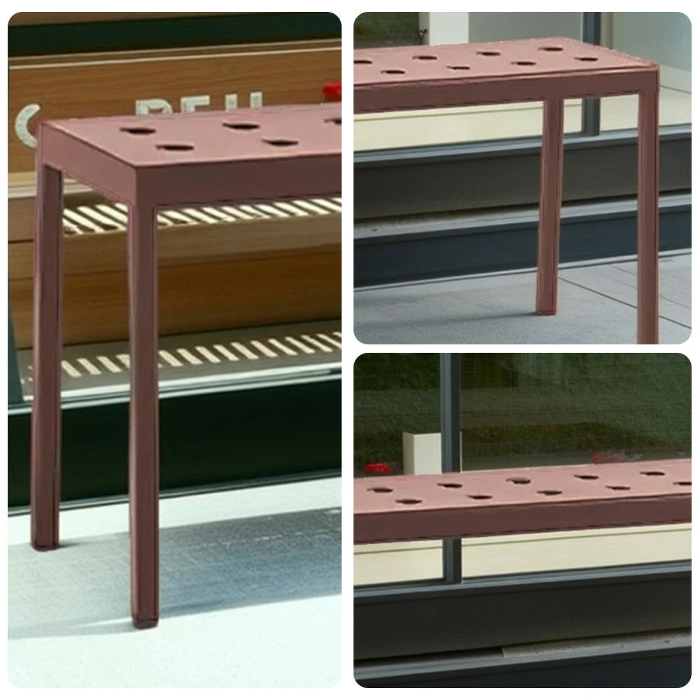 SOLARA Outdoor Aluminum Furniture Set - Weather-Resistant Table, Bench, Chair & Sofa - Red