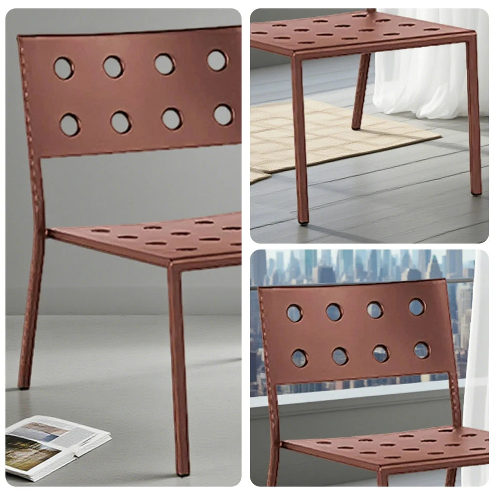 SOLARA Outdoor Aluminum Furniture Set - Weather-Resistant Table, Bench, Chair & Sofa - Red