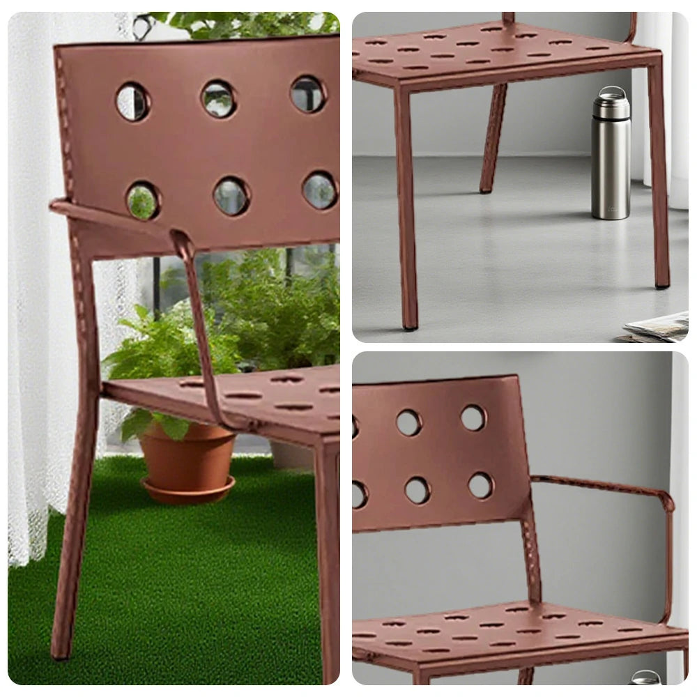 SOLARA Outdoor Aluminum Furniture Set - Weather-Resistant Table, Bench, Chair & Sofa - Red