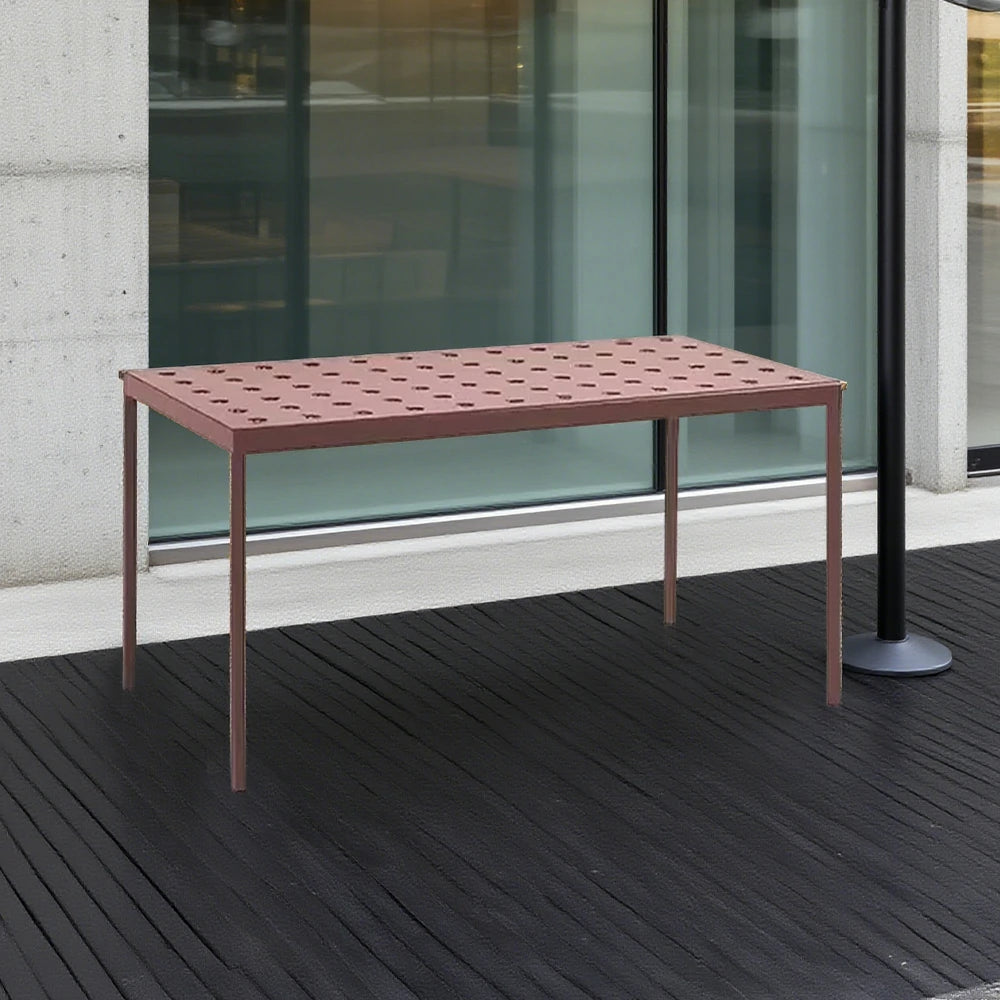 SOLARA Outdoor Aluminum Furniture Set - Weather-Resistant Table, Bench, Chair & Sofa - Red