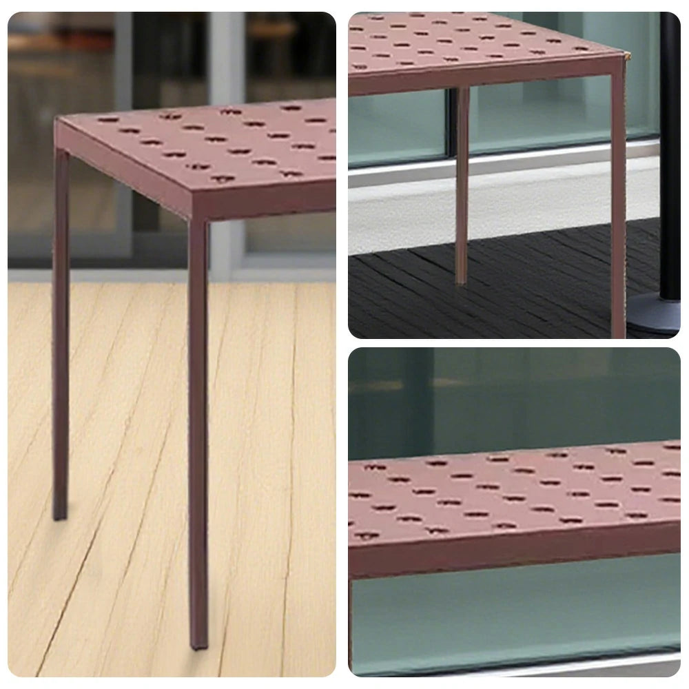 SOLARA Outdoor Aluminum Furniture Set - Weather-Resistant Table, Bench, Chair & Sofa - Red