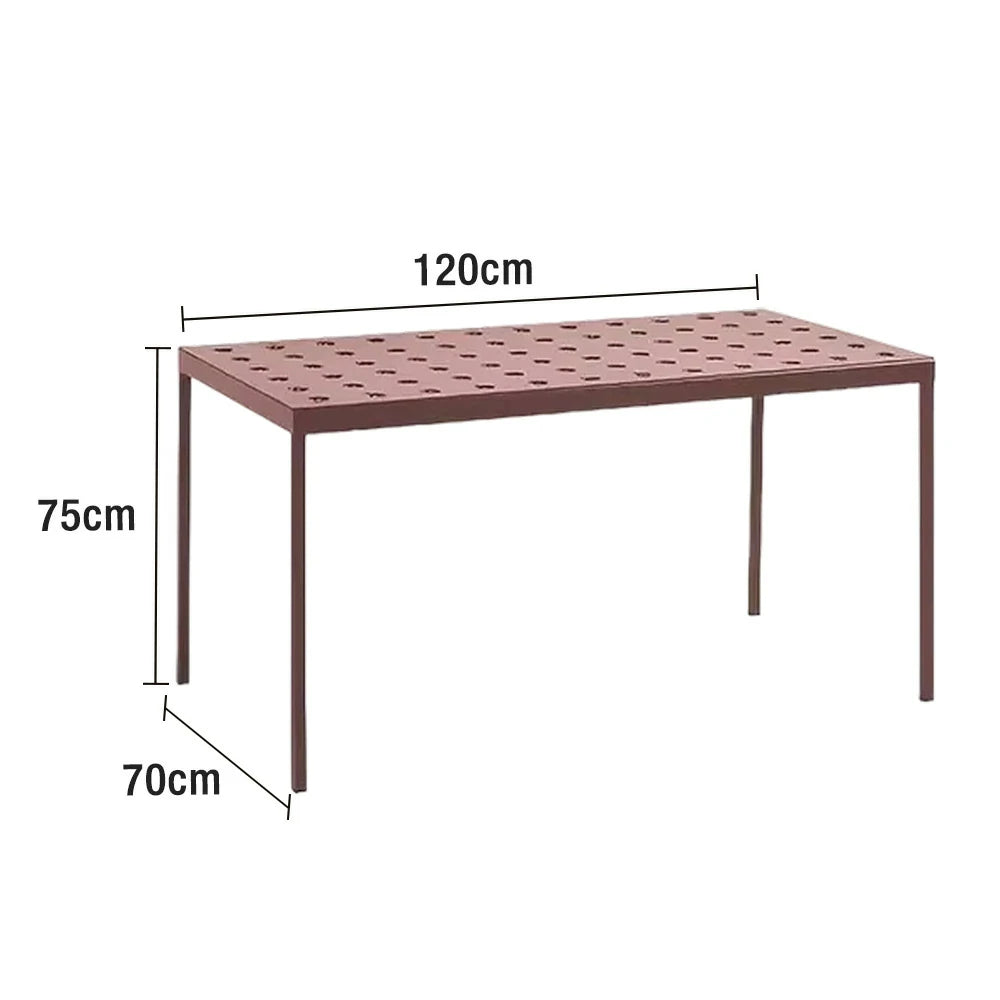 SOLARA Outdoor Aluminum Furniture Set - Weather-Resistant Table, Bench, Chair & Sofa - Red