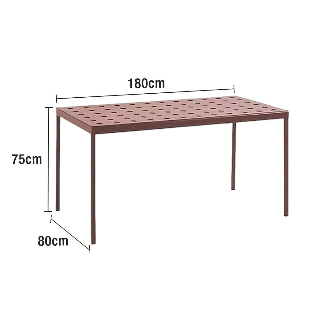 SOLARA Outdoor Aluminum Furniture Set - Weather-Resistant Table, Bench, Chair & Sofa - Red