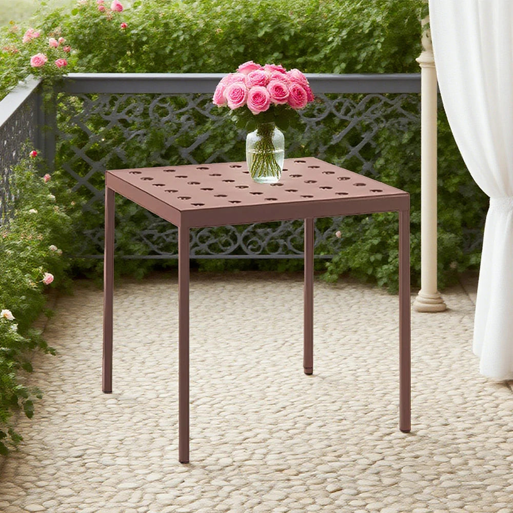 SOLARA Outdoor Aluminum Furniture Set - Weather-Resistant Table, Bench, Chair & Sofa - Red