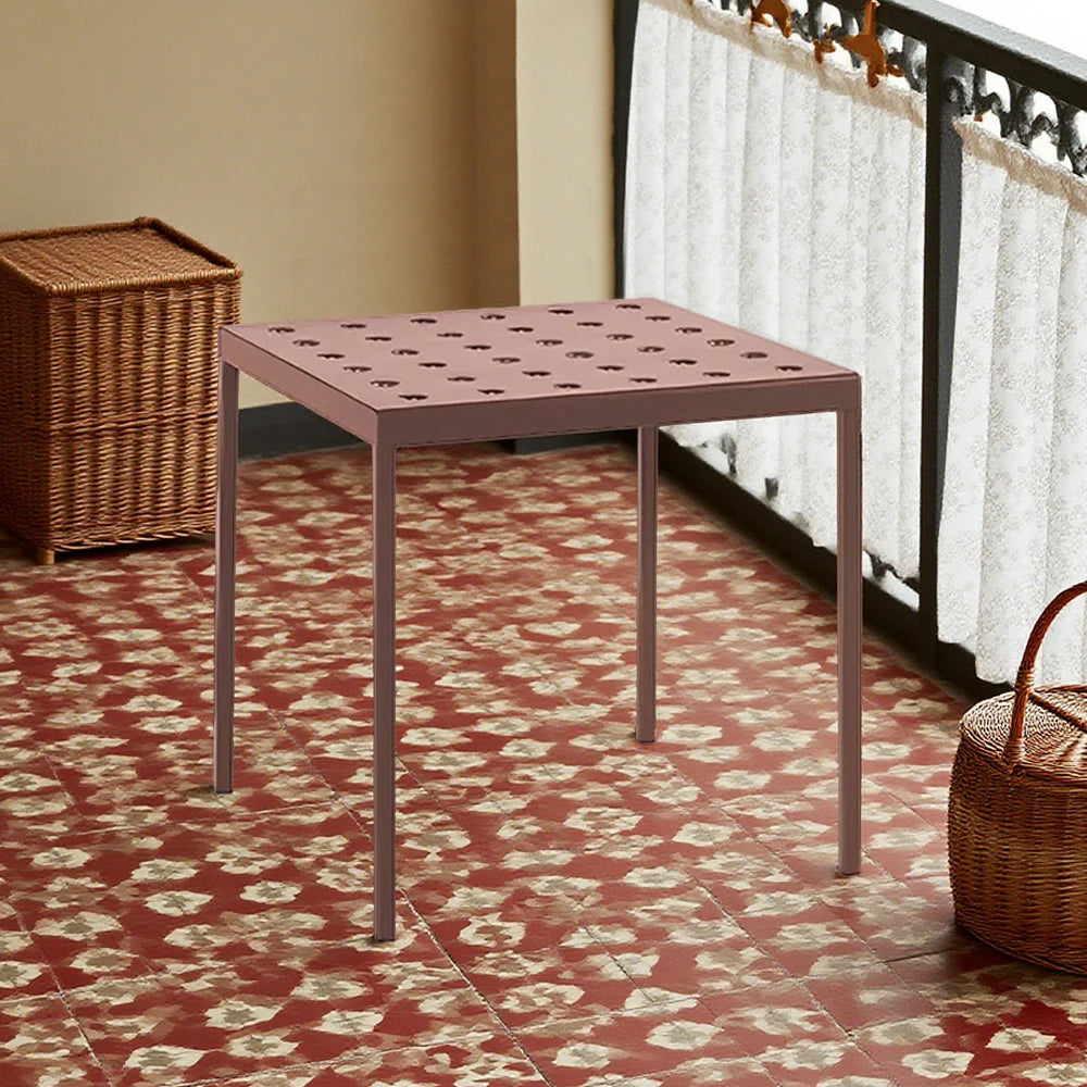 SOLARA Outdoor Aluminum Furniture Set - Weather-Resistant Table, Bench, Chair & Sofa - Red