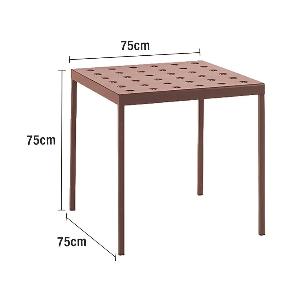 SOLARA Outdoor Aluminum Furniture Set - Weather-Resistant Table, Bench, Chair & Sofa - Red