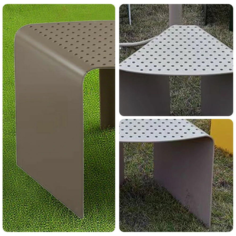 SOLARA Outdoor Aluminum-Magnesium Alloy Chair - Corrosion-Resistant, Durable Design - Khaki
