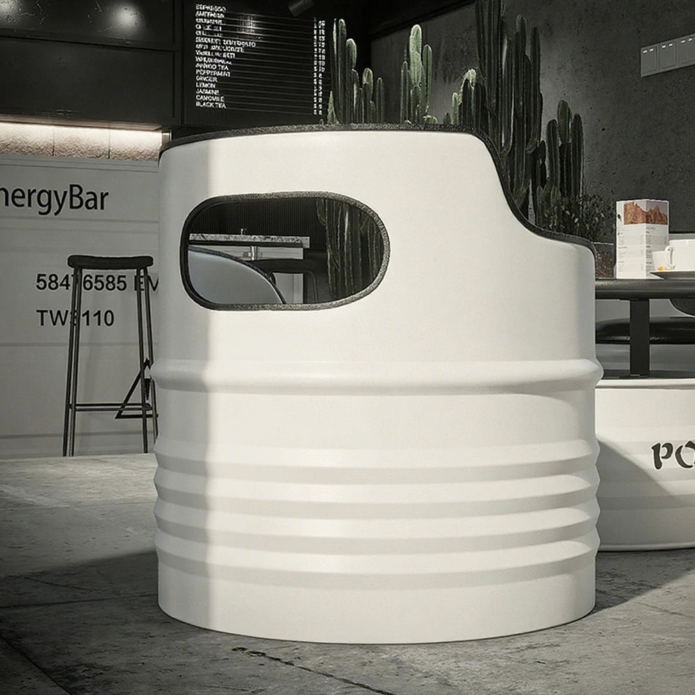 SOLARA Outdoor Chair High-Temperature Baked Rust-Resistant Finish, Thickened Iron Frame with PU Edge Protection, Stable & Durable Easy-Clean Design - White