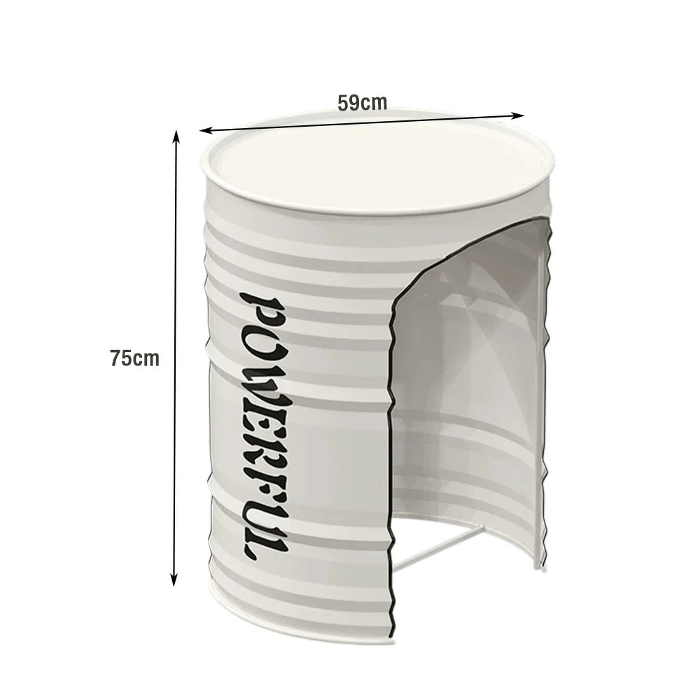 SOLARA Outdoor Table Sturdy Iron Frame, Rust-Resistant Finish, PU Edge Trim, Safe and Durable Design - White