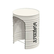 SOLARA Outdoor Table Sturdy Iron Frame, Rust-Resistant Finish, PU Edge Trim, Safe and Durable Design - White