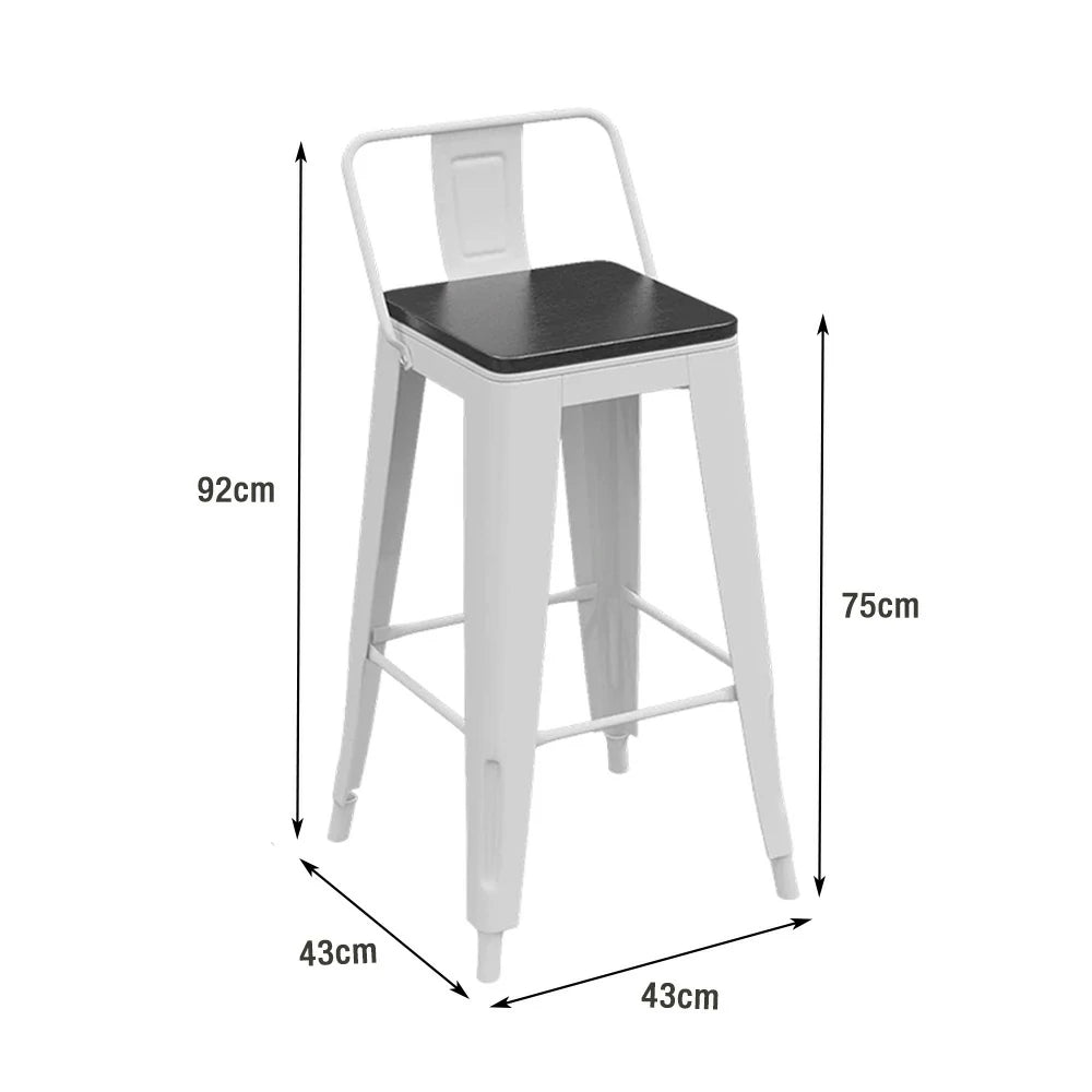 SOLARA Outdoor Chair Ergonomic Curved Backrest, Iron and Solid Wood Frame, Comfortable and Durable Design - White