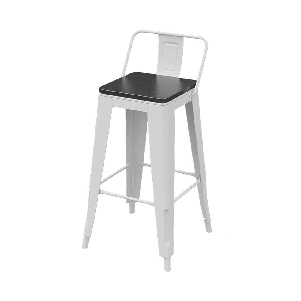 SOLARA Outdoor Chair Ergonomic Curved Backrest, Iron and Solid Wood Frame, Comfortable and Durable Design - White