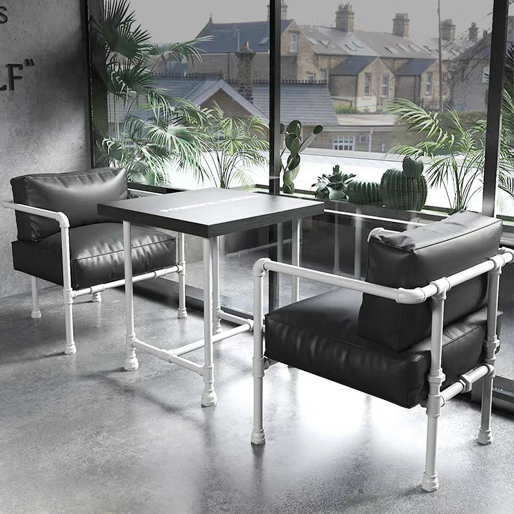 SOLARA Outdoor Chair 74/140cm High-Density Padded Seat, Thick Round-Tube Frame, Comfortable and Durable Design - Black