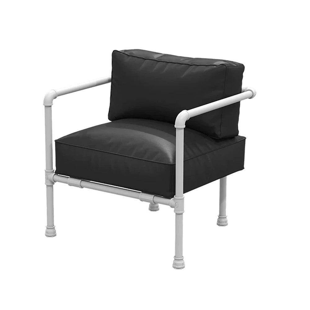 SOLARA Outdoor Chair 74/140cm High-Density Padded Seat, Thick Round-Tube Frame, Comfortable and Durable Design - Black