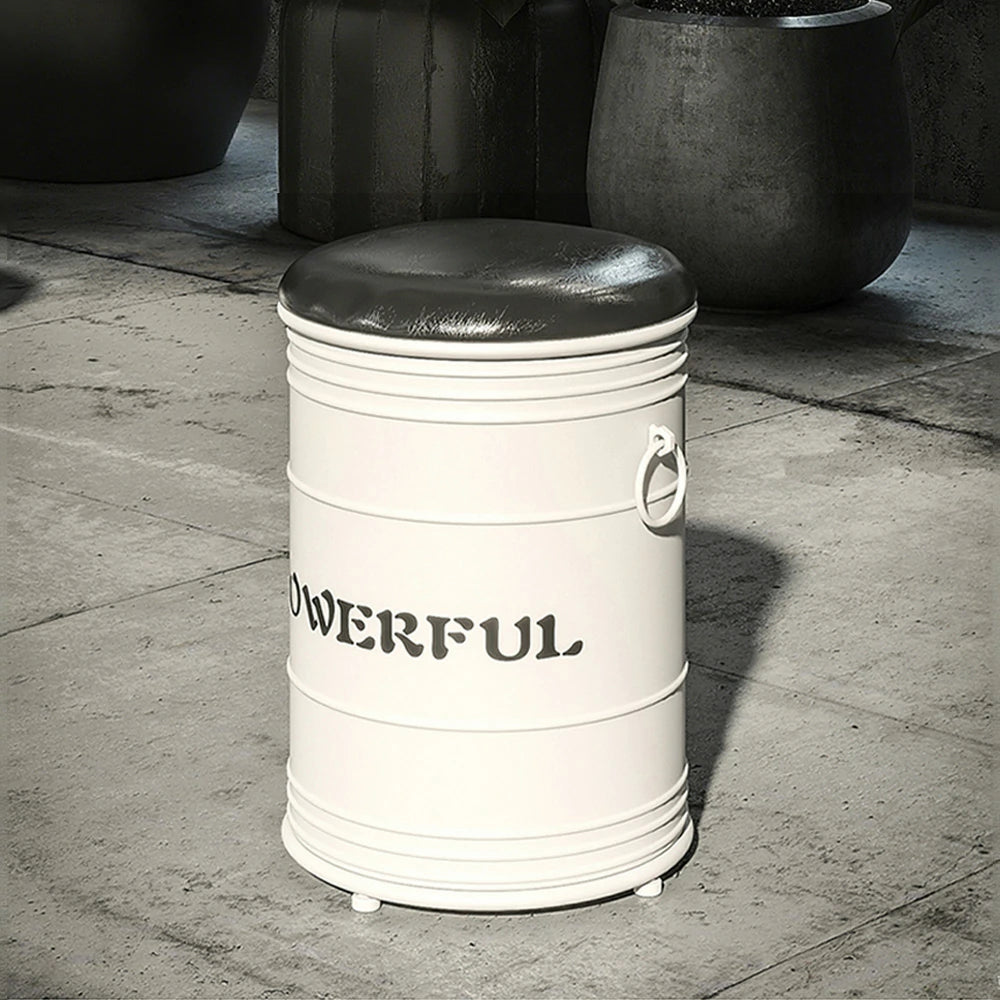 SOLARA Outdoor Chair High-Resilience Sponge Seat, PU Leather Surface with Rust-Resistant Finish, Comfortable and Easy-to-Clean Design - White