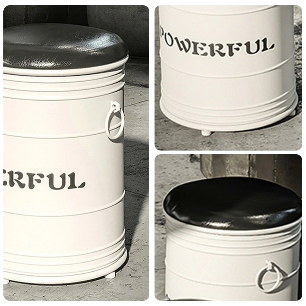 SOLARA Outdoor Chair High-Resilience Sponge Seat, PU Leather Surface with Rust-Resistant Finish, Comfortable and Easy-to-Clean Design - White