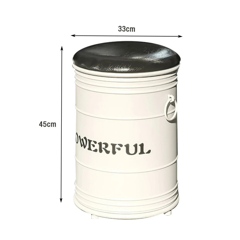 SOLARA Outdoor Chair High-Resilience Sponge Seat, PU Leather Surface with Rust-Resistant Finish, Comfortable and Easy-to-Clean Design - White