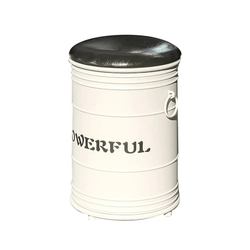 SOLARA Outdoor Chair High-Resilience Sponge Seat, PU Leather Surface with Rust-Resistant Finish, Comfortable and Easy-to-Clean Design - White