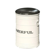 SOLARA Outdoor Chair High-Resilience Sponge Seat, PU Leather Surface with Rust-Resistant Finish, Comfortable and Easy-to-Clean Design - White