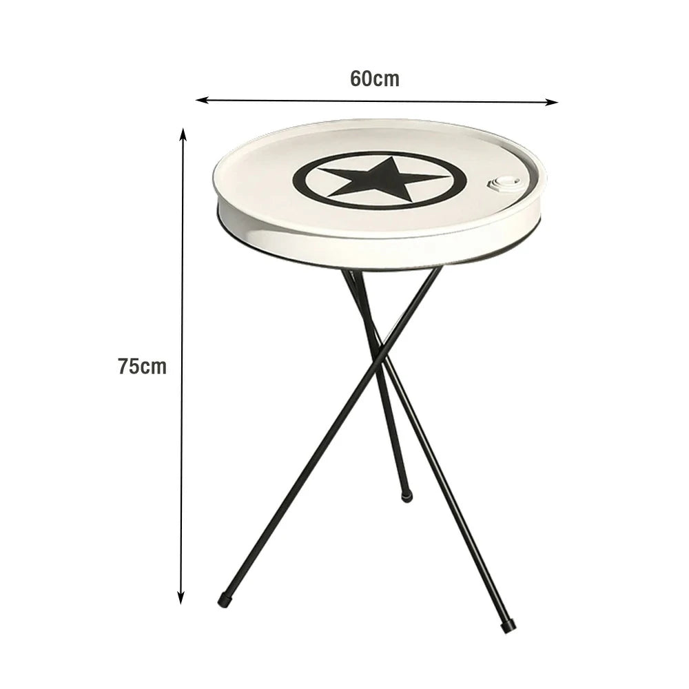 SOLARA Outdoor Table Non-Slip Foot Pads, Rust-Resistant Baked Finish, Comfortable and Easy-to-Clean Design - White