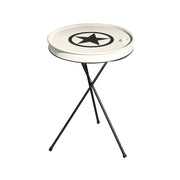 SOLARA Outdoor Table Non-Slip Foot Pads, Rust-Resistant Baked Finish, Comfortable and Easy-to-Clean Design - White