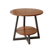 SOLARA Side Table, Golden Frame with Walnut Marble Top, Luxury Modern Design