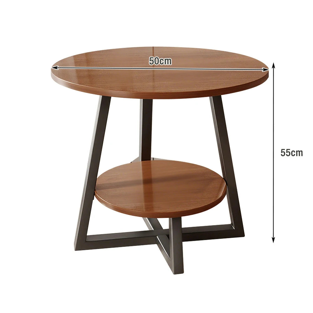 SOLARA Side Table, Golden Frame with Walnut Marble Top, Luxury Modern Design