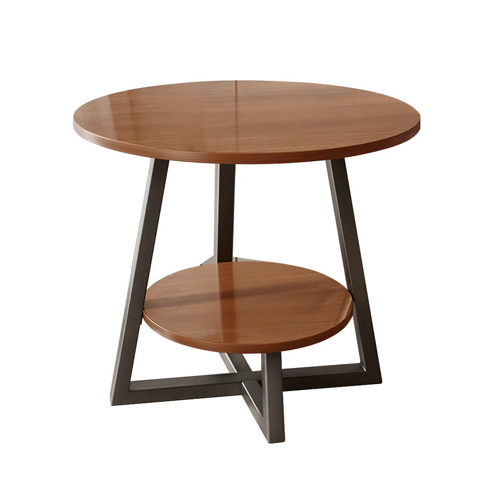 SOLARA Side Table, Golden Frame with Walnut Marble Top, Luxury Modern Design