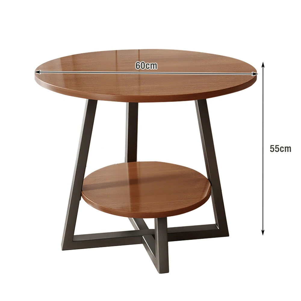 SOLARA Side Table, Golden Frame with Walnut Marble Top, Luxury Modern Design