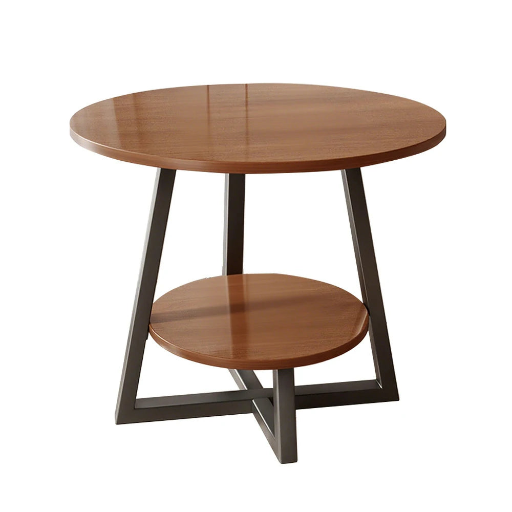 SOLARA Side Table, Golden Frame with Walnut Marble Top, Luxury Modern Design