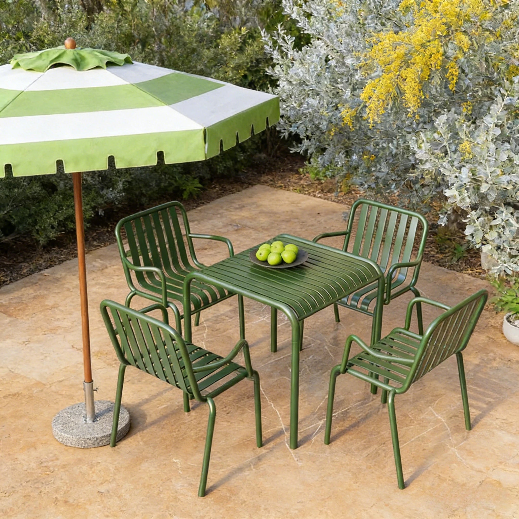 SOLARA Outdoor Wrought Iron Chair/Sofa/Bar Stool - Green