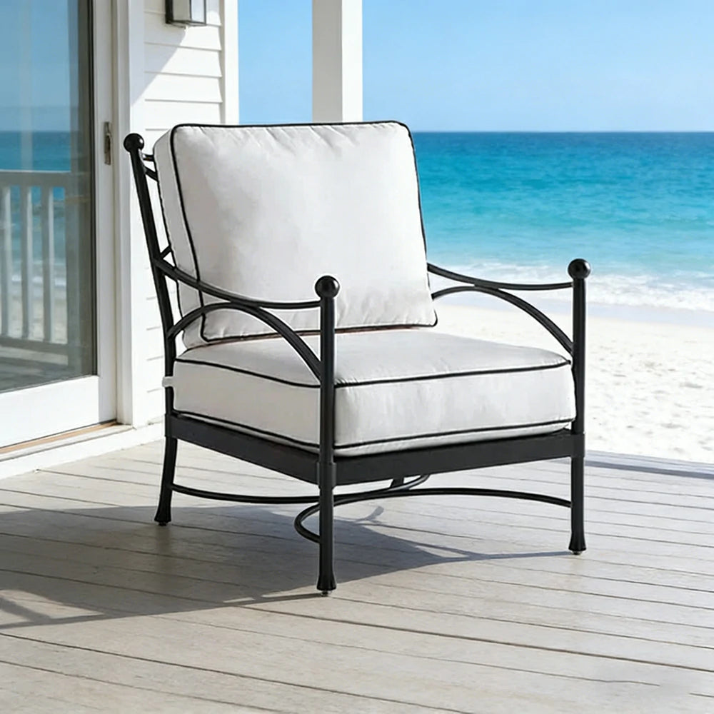 SOLARA Outdoor Sofa - Quick Dry Patio Sofa with Ergonomic Backrest, Breathable Fabric and Aluminium Alloy Frame