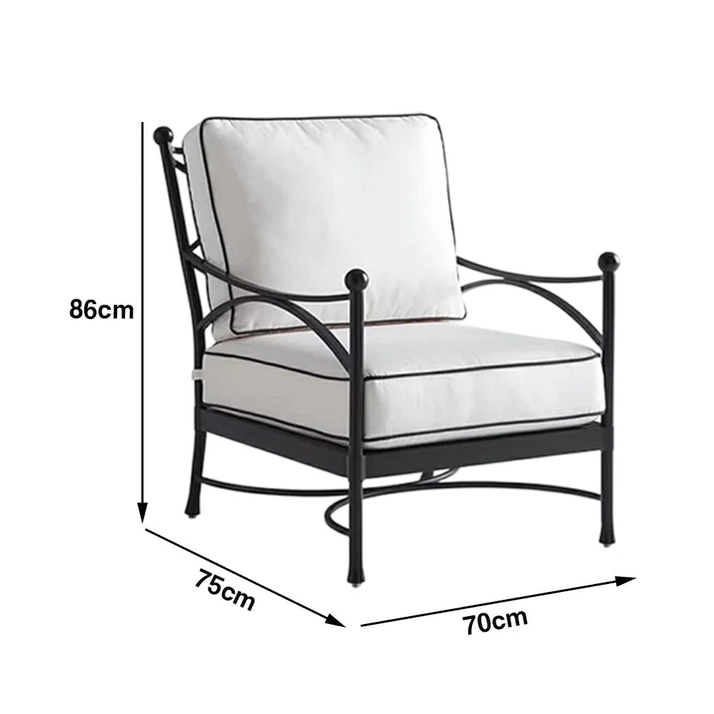 SOLARA Outdoor Sofa - Quick Dry Patio Sofa with Ergonomic Backrest, Breathable Fabric and Aluminium Alloy Frame