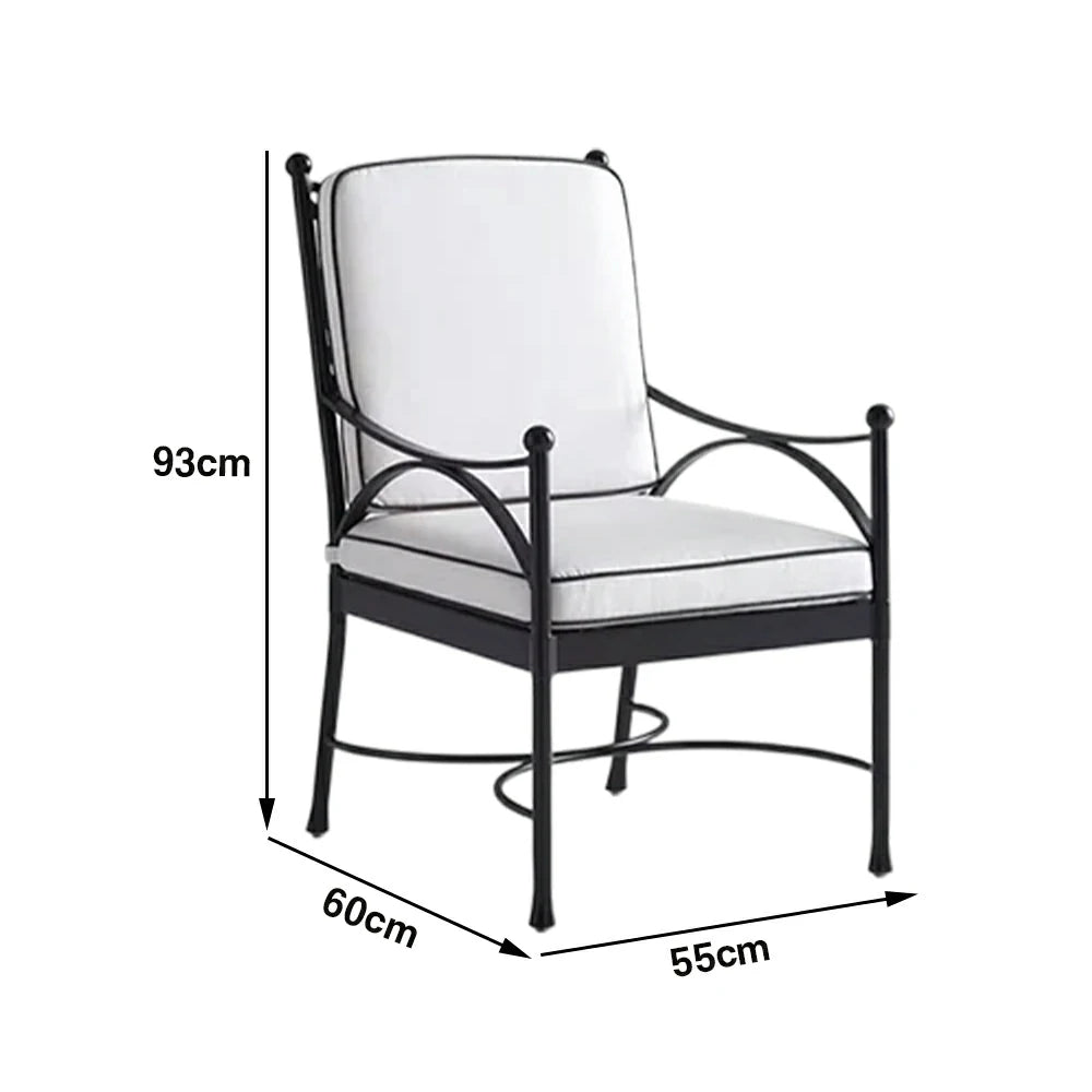SOLARA Outdoor Dining Chair - Quick Dry Patio Chair with Ergonomic Backrest, Breathable Fabric and Aluminium Alloy Frame