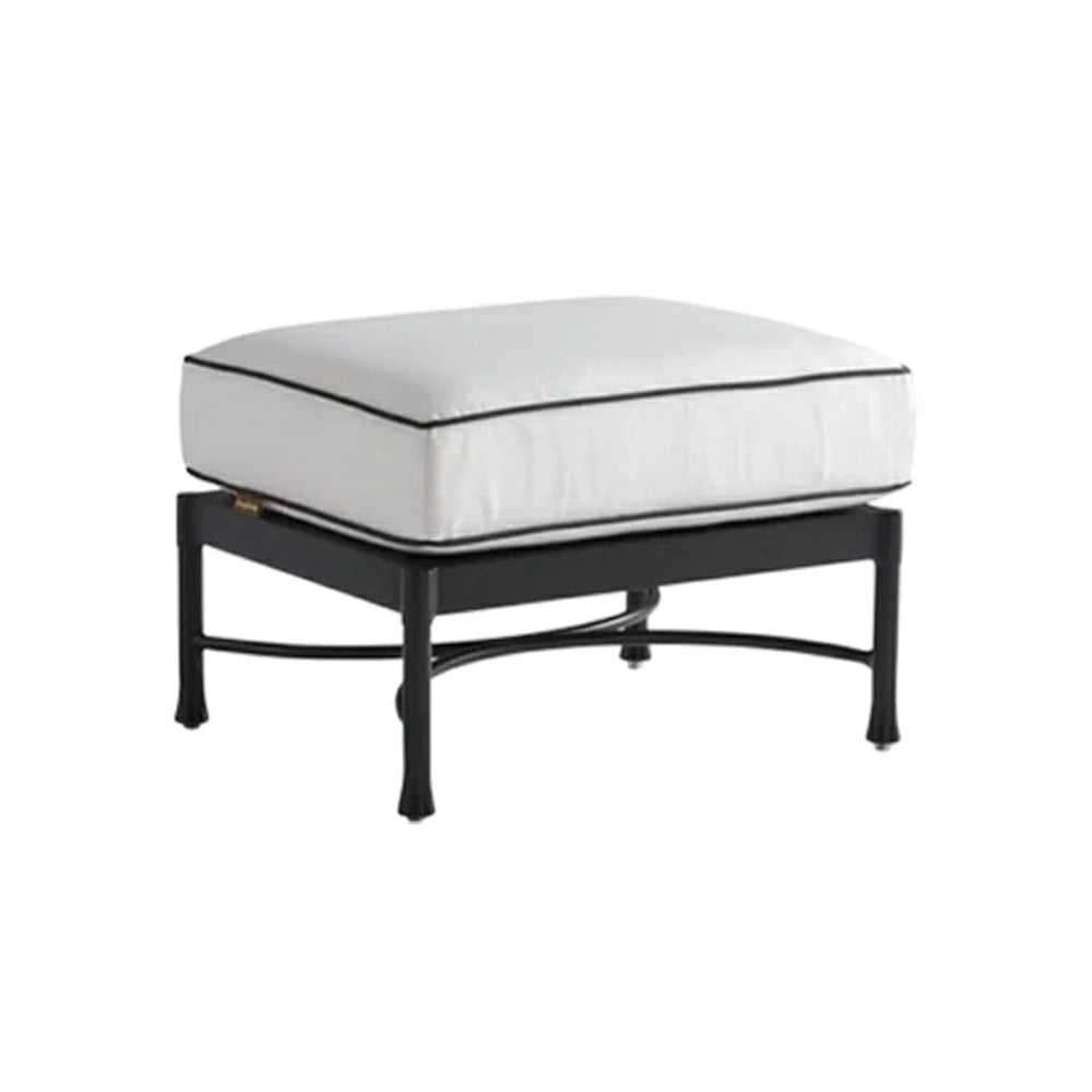 SOLARA Outdoor Footstool - Quick Dry Patio Footrest with Breathable Fabric and Aluminium Alloy Frame