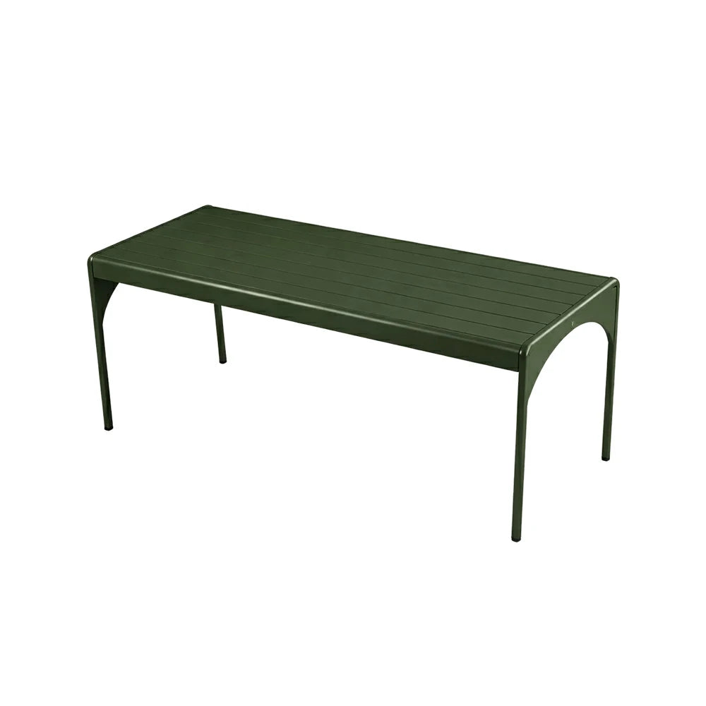SOLARA 120/160/200cm Outdoor Dining Table - Lightweight, Durable Aluminium Frame, Powder-Coated Finish, Reinforced Legs & Rounded Corners - Garden/Patio Use - Green