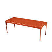 SOLARA 120/160/200cm Outdoor Dining Table - Lightweight, Durable Aluminium Frame, Powder-Coated Finish, Reinforced Legs & Rounded Corners - Garden/Patio Use - Orange