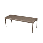 SOLARA 120/160/200cm Outdoor Dining Table - Lightweight, Durable Aluminium Frame, Powder-Coated Finish, Reinforced Legs & Rounded Corners - Garden/Patio Use - Khaki