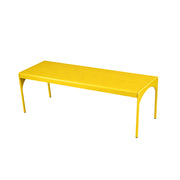 SOLARA 120/160/200cm Outdoor Dining Table - Lightweight, Durable Aluminium Frame, Powder-Coated Finish, Reinforced Legs & Rounded Corners - Garden/Patio Use - Yellow