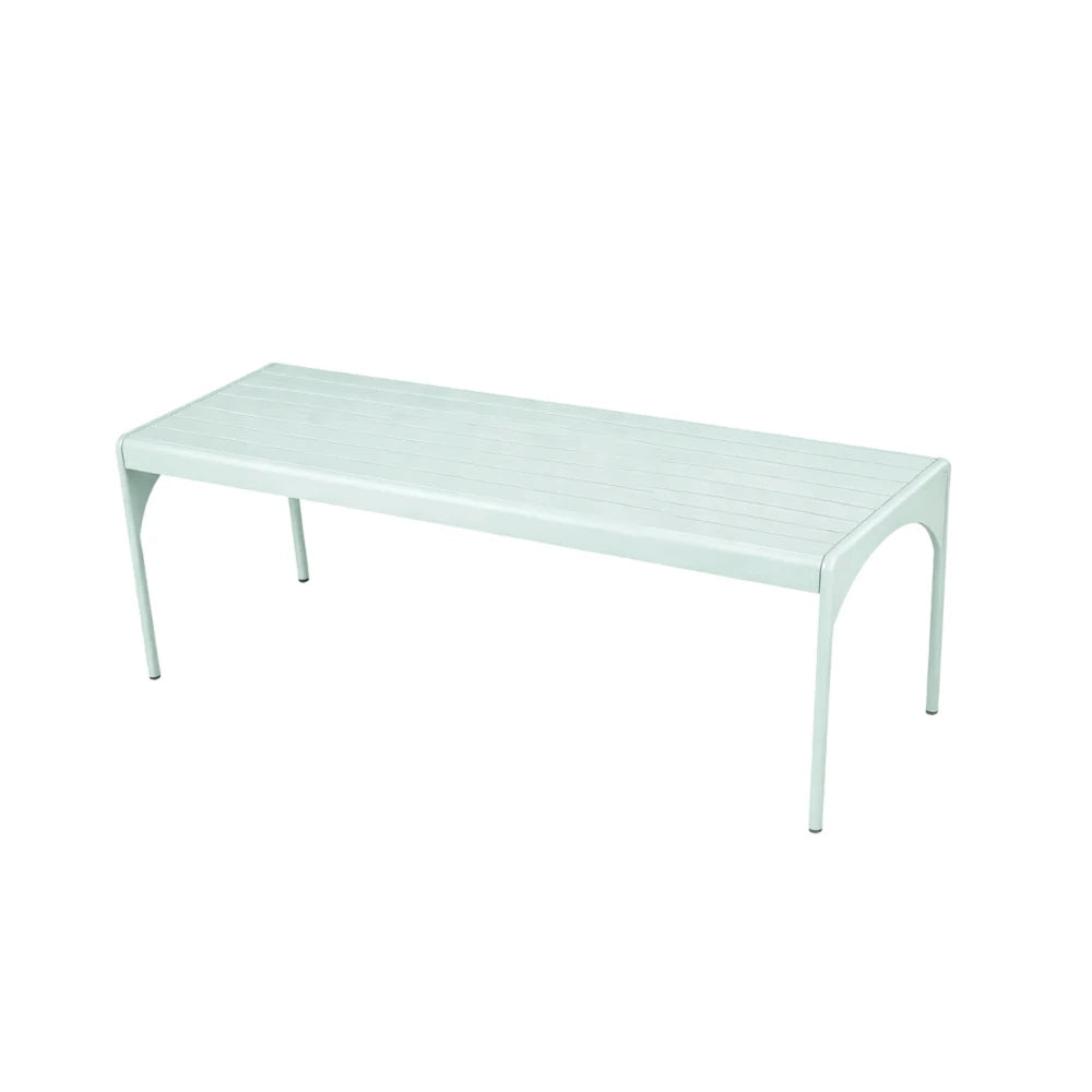 SOLARA 120/160/200cm Outdoor Dining Table - Lightweight, Durable Aluminium Frame, Powder-Coated Finish, Reinforced Legs & Rounded Corners - Garden/Patio Use - Icy Mint Green