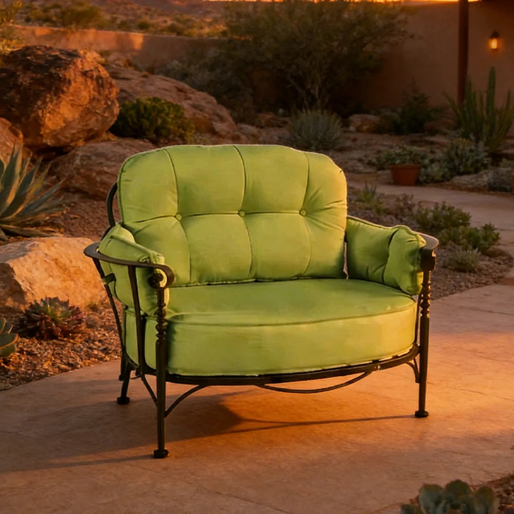 SOLARA Outdoor Sofa - Waterproof UV-Resistant Fabric, Quick-Dry Cushion, Powder-Coated Iron Frame, Comfortable Patio Garden Seating