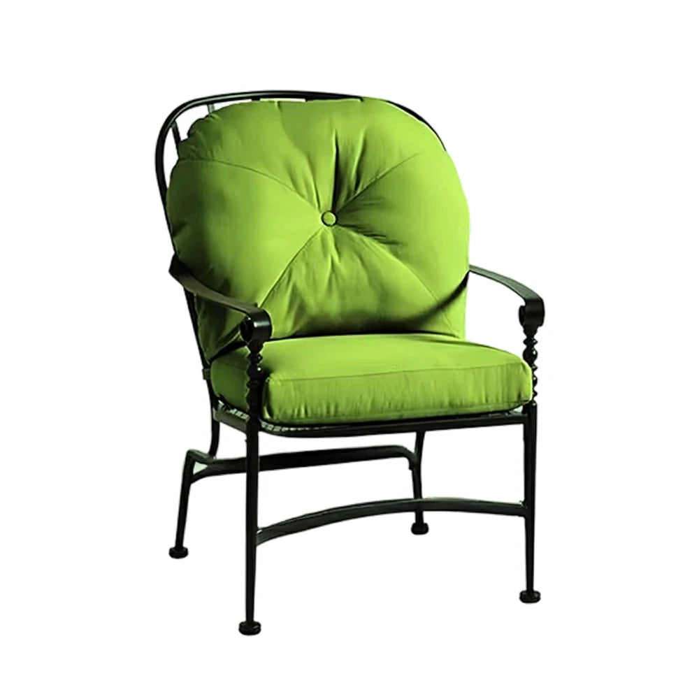 SOLARA Outdoor Dining Chair - Waterproof UV-Resistant Fabric, Quick-Dry Cushion, Powder-Coated Iron Frame, Comfortable Patio Garden Seating
